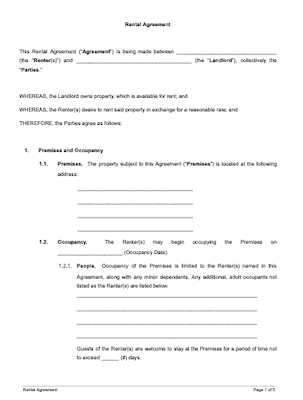 Printable Sample Sublease Agreement Form Form Rental